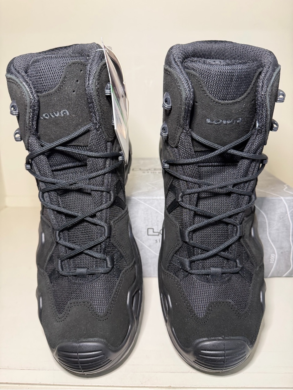 Lowa Men's Black Tactical Lace-Up Boots